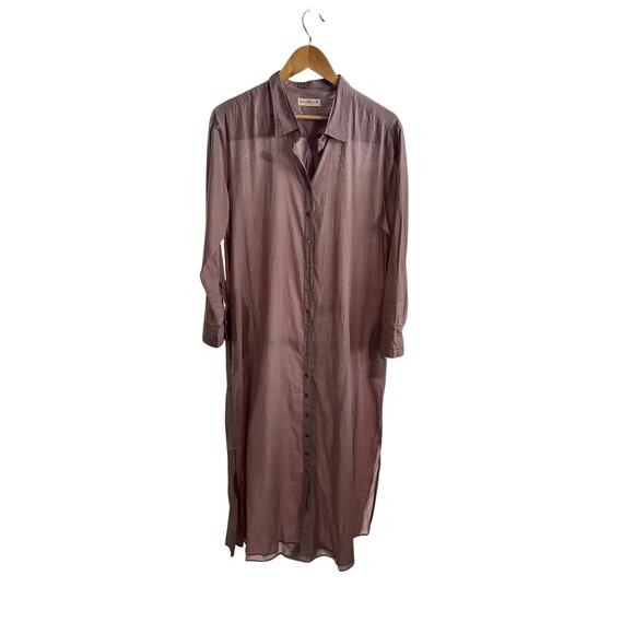 Natural Life Cotton Button Down Shirt Maxi Dress - Picture 3 of 6